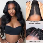 Body Wave Human Hair U Part Wigs & V Part Wigs Beginner Friendly Clip & Go - Image 6