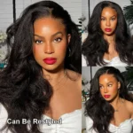 Kinky Straight Hair V Part Wigs Human Hair Wig Glueless Install 180% Natural Scalp - Image 9
