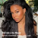 Kinky Straight Hair V Part Wigs Human Hair Wig Glueless Install 180% Natural Scalp - Image 2