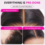 Ready To Go 6×5 Lace Kinky Straight Wig Pull Go Glueless Wig Pre-Cut HD Lace & Bleached Knots - Image 10