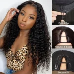 No Leave Out V Part Wig Deep Wave Human Hair Wigs - Image 2