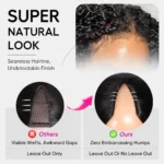 Ombre Brown Yaki Straight V Part Wig Minimal Leave Out Natural Scalp Human Hair Wig - Image 10