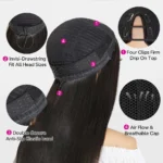 No Leave Out V Part Wig Deep Wave Human Hair Wigs - Image 4