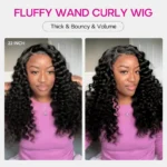 Fluffy Wand Curly Wig Glueless 6×5 Lace Wig Pre-Everything No Styling Needed - Image 5