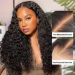 13×4 HD Lace Frontal Wigs Pre-Bleached Knots Glueless Water Wave Lace Wigs 180% Density - Image 3