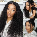 Pull Go Drawstring 360 Lace Frontal Wigs Water Wave Pre-Bleached Knots Human Hair Wigs - Image 15