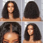 Water Wave Short Bob Wigs Glueless 6×5 13×4 HD Lace Front Wigs Easy Install - Image 4