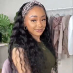 Human Hair Headband Wig Water Wave 180% Human Hair Half Wigs - Image 8
