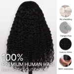 13×4 HD Lace Frontal Wigs Pre-Bleached Knots Glueless Water Wave Lace Wigs 180% Density - Image 6