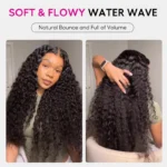 Flash Deal Water Wave Pull Go Glueless Wig 6×5 13×6 HD Lace Wig Bleached Knots Natural Hairline - Image 9