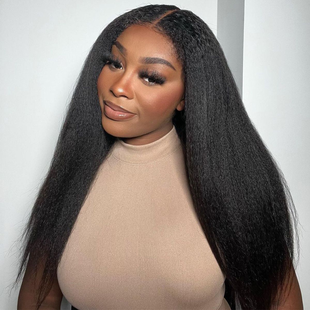 Glueless 6×5 Lace Wig Kinky Straight Pre-cut Lace Closure Wig Super Easy Install Glueless 6×5 Lace Wig Kinky Straight Pre-cut Lace Closure Wig Super Easy Install - Image 1