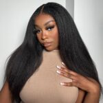 Glueless 6×5 Lace Wig Kinky Straight Pre-cut Lace Closure Wig Super Easy Install - Image 2