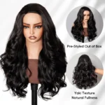 Pre-Styled Yaki Body Wave Half Wig Flip Over Natural Fullness Glueless Install - Image 7