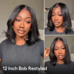 Yaki Straight Glueless Bob Wig 6×5 Pre-Cut HD Lace Bleached Knots Put On & Go - Image 9