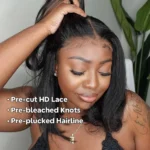 Yaki Straight Glueless Bob Wig 6×5 Pre-Cut HD Lace Bleached Knots Put On & Go - Image 8