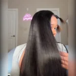 Seamless Clip In Hair Extensions Straight & Yaki Straight Virgin Human Hair 7Pcs/pack Natural Look - Image 16