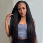 Yaki Straight Half Wig Glueless Human Hair Wig 3 IN 1 Quick Install - Image 8