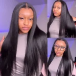 Yaki Straight Glueless HD Lace Wigs 6×5 13×4 Human Hair Wigs Natural Scalp Look - Image 3