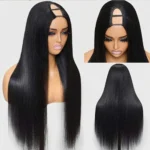 Yaki Straight U/V Part Wigs Human Hair Wigs Natural Scalp Look 180% - Image 5