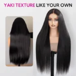 Yaki Straight Glueless HD Lace Wigs 6×5 13×4 Human Hair Wigs Natural Scalp Look - Image 5