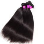 High Quality Straight Human Hair 3 Bundles wih 5×5 HD Lace Closure - Image 3
