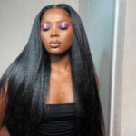 Kinky Straight V Part Wig Human Hair Super Natural Protective Style 180% Density - Image 9
