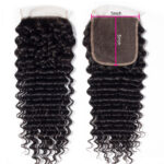 5×5 Lace Closure 1 PCS Deep Wave 100% Human Hair