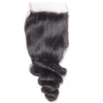 5×5 Lace Closure Virgin Hair Loose Wave Human Hair 1 PCS