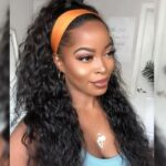 Human Hair Headband Wig Water Wave 180% Human Hair Half Wigs - Image 3