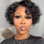 Pixie Cut Water Wave Short Bob Wig Bouncy Curly Glueless 13×4 Lace Front Wigs - Image 7
