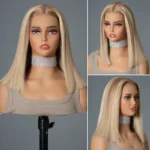 Blonde Highlight Color Bob Human Hair 6×5 13×6 HD Lace Glueless Wig P16/613 Pre Bleached & Plucked - Image 7