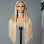 Ash Blonde Highlight Wig 13×4 Full Frontal HD Lace Body Wave Mix Color Straight P16/613 Human Hair Wig - Image 9