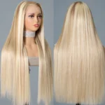 Ash Blonde Highlight Wig 13×4 Full Frontal HD Lace Body Wave Mix Color Straight P16/613 Human Hair Wig - Image 8