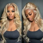 Cozy Blonde Color Straight Human Hair Barbie 13×4 HD Lace Frontal Wig Pre Plucked Hairline - Image 10