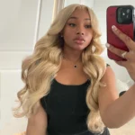 Ash Blonde Color Body Wave Human Hair 13×4 HD Lace Frontal Glueless Wigs 180% Density - Image 3