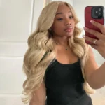 Ash Blonde Color Body Wave Human Hair 13×4 HD Lace Frontal Glueless Wigs 180% Density - Image 2