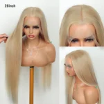 Cozy Blonde Color Straight Human Hair Barbie 13×4 HD Lace Frontal Wig Pre Plucked Hairline - Image 3