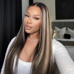 Balayage Highlight Straight Hair 6×5 Glueless 13×4 HD Lace Full Frontal Wig 100% Human Hair - Image 2