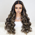 Balayage Highlight Wig Straight/Body Wave 6×5 HD Wear Go Glueless Pre-Cut Lace Wig - Image 11