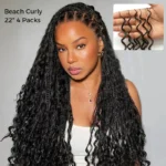 Beach Curly Miracle knots Crochet Human Hair Extension for Boho Braids Protective Hairstyle - Image 4