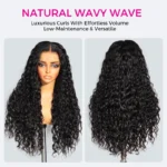 Real HD Lace Beach Curly 8×6 Glueless Natural Wavy Wave Human Hair Wig Vacation Style - Image 5