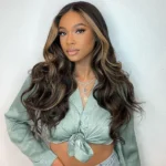 Highlight Loose Body Wave Colored Human Hair Wig Upgrade 6×5 Glueless HD Lace Closure Wig Plucked Hairline