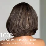 Brown/Blonde Highlight Color Layered Cut 6×5 Lace Bob C Side Part Wear & Go Glueless Closure Wig - Image 8
