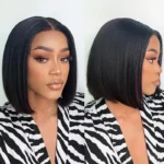 Short Bob Wigs Brazilian Straight 6×5 13×4 HD Lace Frontal Human Hair Wigs 180% Density - Image 5