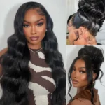 Drawstring MyOwn Hairline 360 Lace Body Wave Glueless Wig 100% Human Hair Pre Everything - Image 2