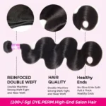 3/4 Bundles Body Wave/ Water Wave/ Deep Wave/Straight 100% Virgin Human Hair Weft - Image 4