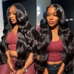 Long inches Body Wave 6×5 13×4 HD Lace Frontal Pre Plucked Human Hair Wigs 26-36 Inches 200% Density - Image 3