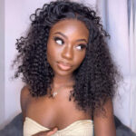 Natural Curly Glueless Wig Short Bouncy Deep Curly HD Lace Wig Pre Bleached & Plucked 180% Density - Image 13