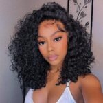 Natural Curly Glueless Wig Short Bouncy Deep Curly HD Lace Wig Pre Bleached & Plucked 180% Density - Image 6
