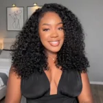 Bouncy Deep Wave 3 IN 1 Half Wig Glueless Install 100% Human Hair Adjustable Drawstring - Image 2
